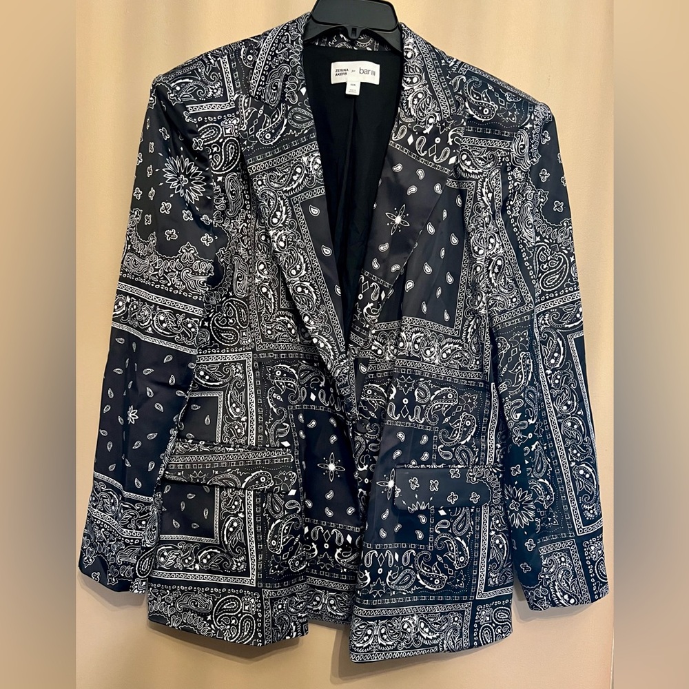 BAR III Zerina Akers Printed Bandana Blazer